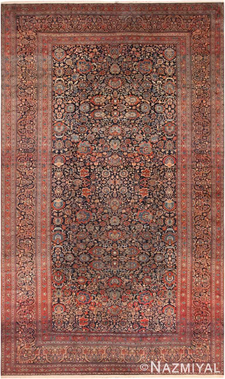 Large Antique Persian Mohtasham Kashan Rug 70951 by Nazmiyal Antique Rugs