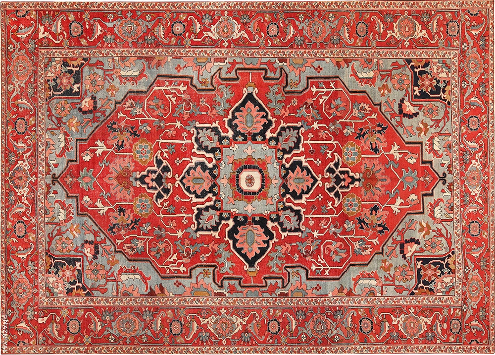 Photo Pictures Of Antique Persian Heriz Serapi and Bakshaish Rugs