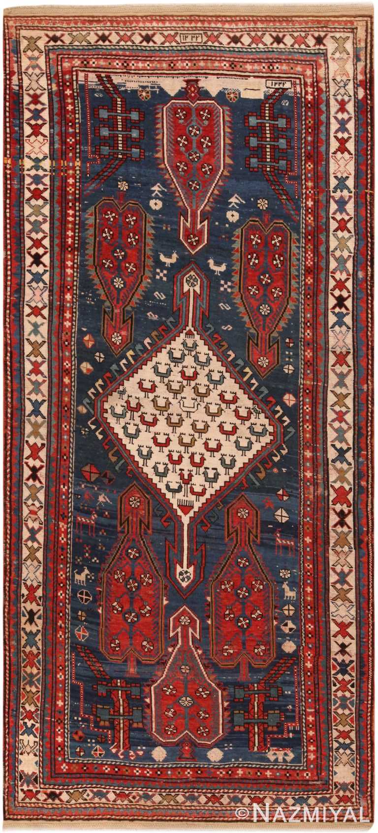 Antique Caucasian Kazak Rug 71601 by Nazmiyal Antique Rugs