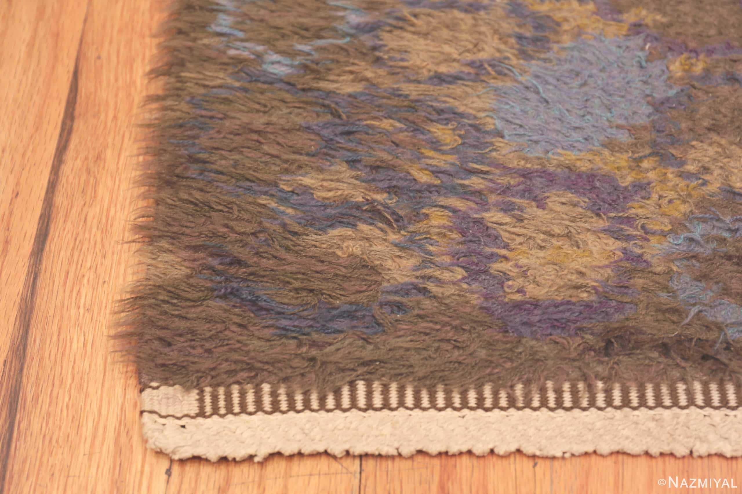 Corner Of Vintage Scandinavian Carpet By Marta Maas Fjetterstrom 48544 by Nazmiyal Antique Rugs