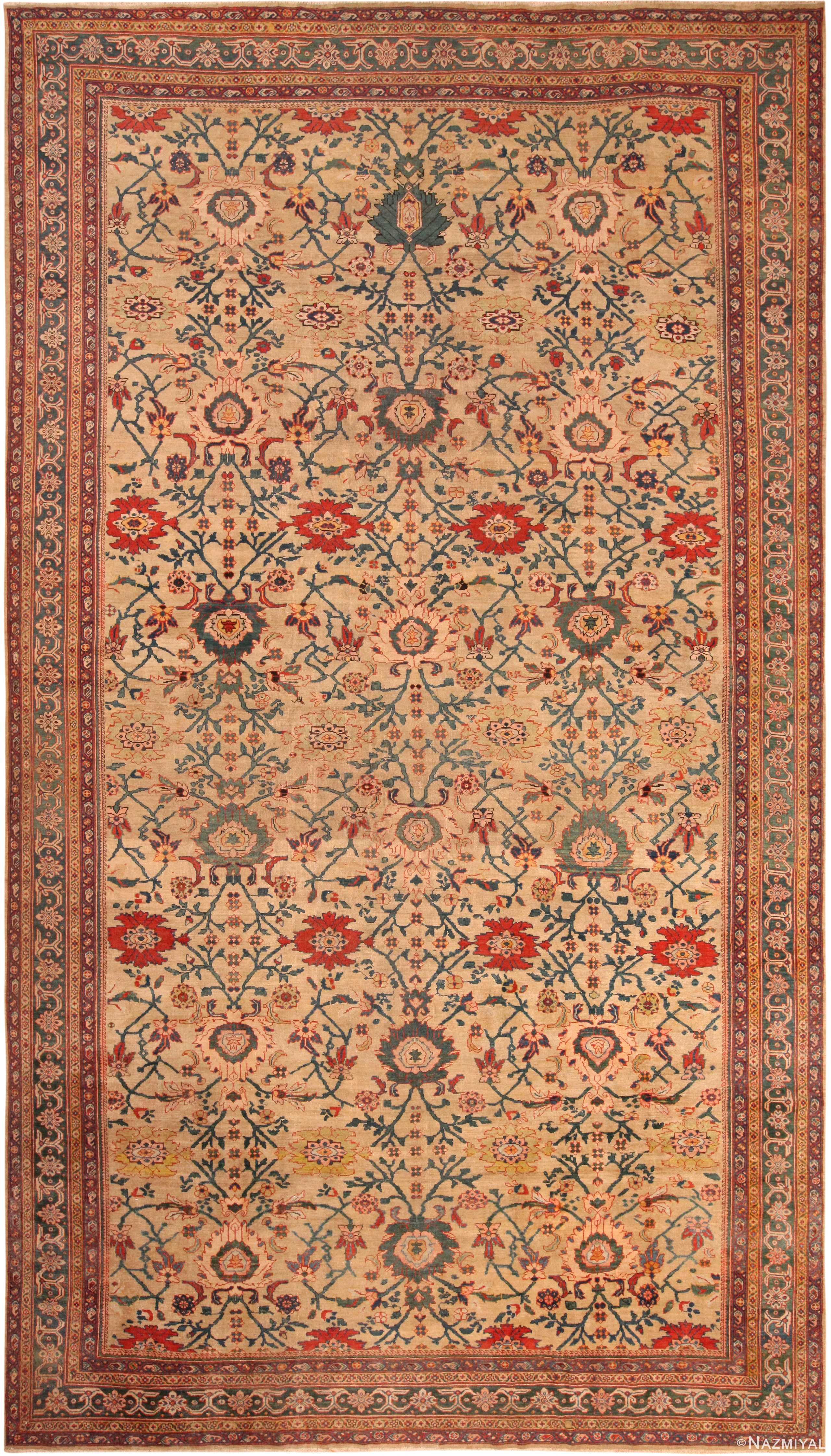 Large Antique Persian Sultanabad Rug 71756 by Nazmiyal Antique Rugs