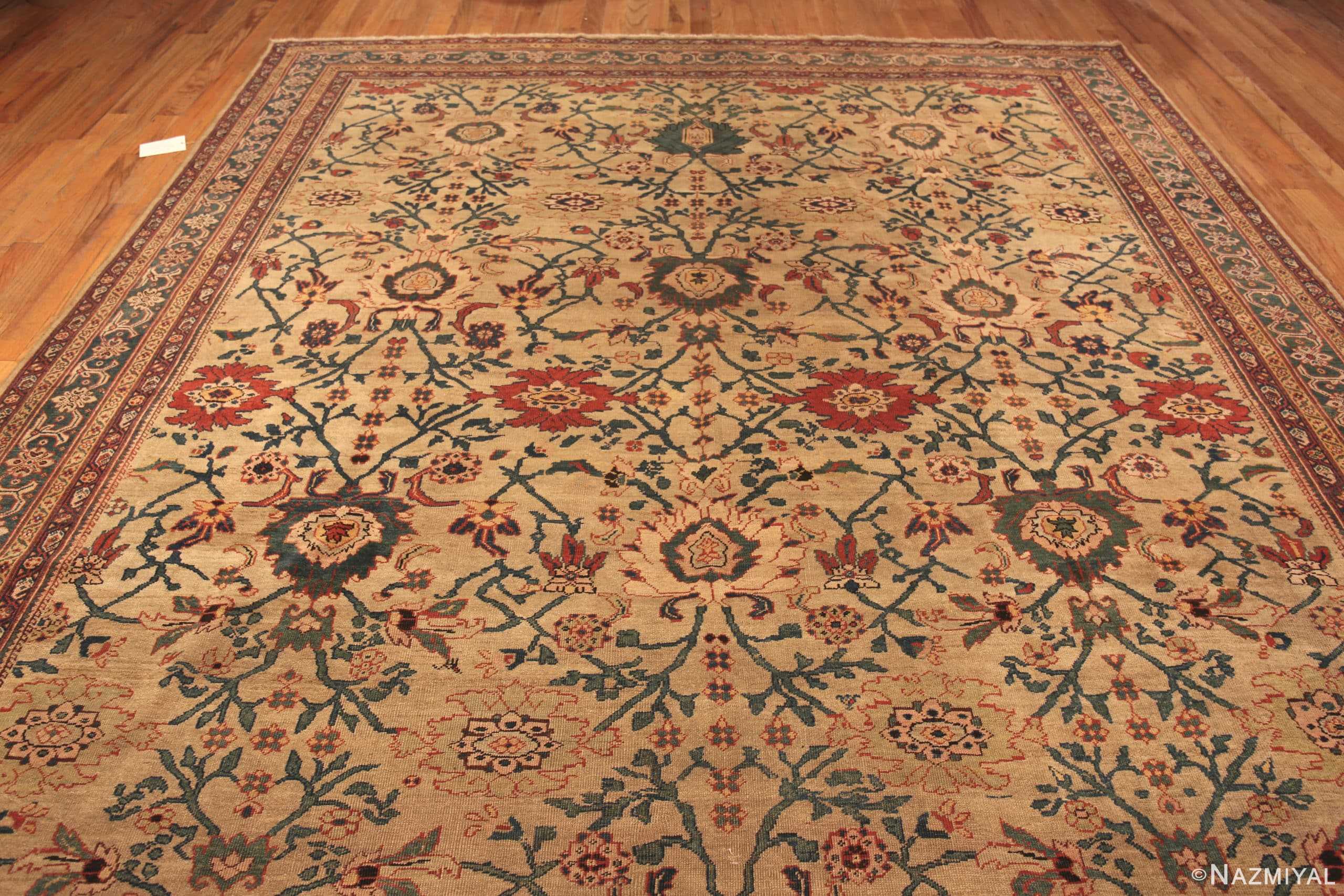 Whole View Of Large Antique Persian Sultanabad Area Rug 71756 by Nazmiyal Antique Rugs