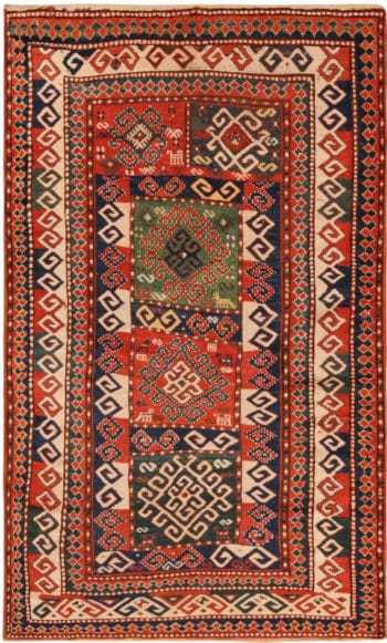 Antique Caucasian Kazak Rug 71799 by Nazmiyal Antique Rugs