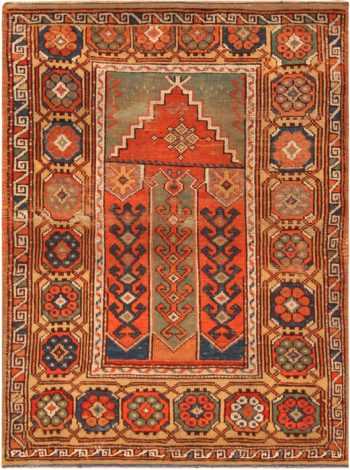 Antique Turkish Konya Prayer Rug 71787 by Nazmiyal Antique Rugs