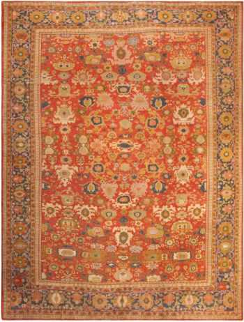 Large Antique Persian Sultanabad Area Rug 71819 by Nazmiyal Antique Rugs