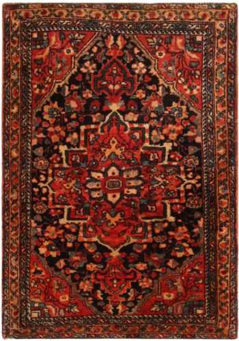 Scatter Size Antique Persian Sarouk Farahan Rug 71782 by Nazmiyal Antique Rugs