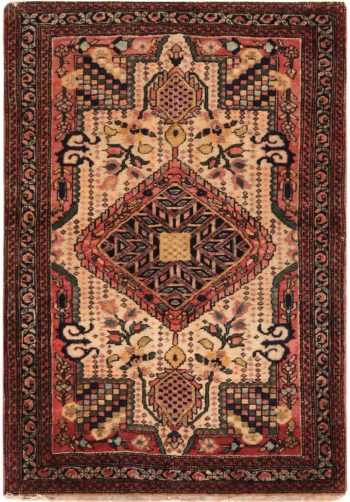 Small Size Antique Persian Sarouk Farahan Rug 71784 by Nazmiyal Antique Rugs