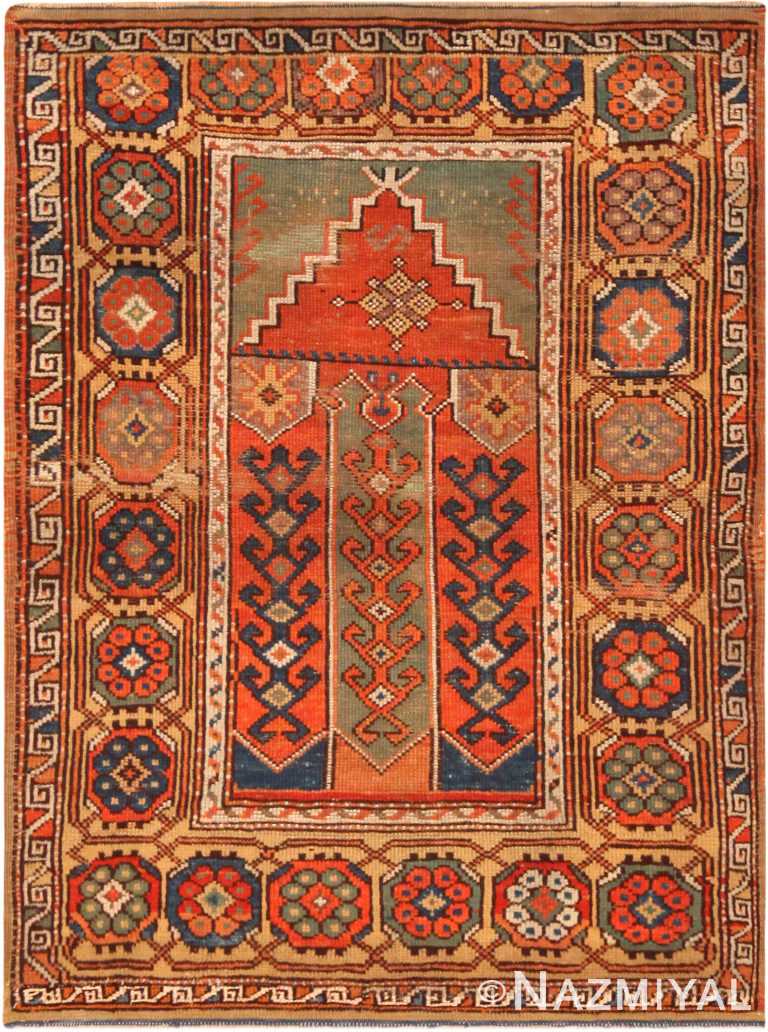 Antique Turkish Konya Prayer Rug 71787 by Nazmiyal Antique Rugs