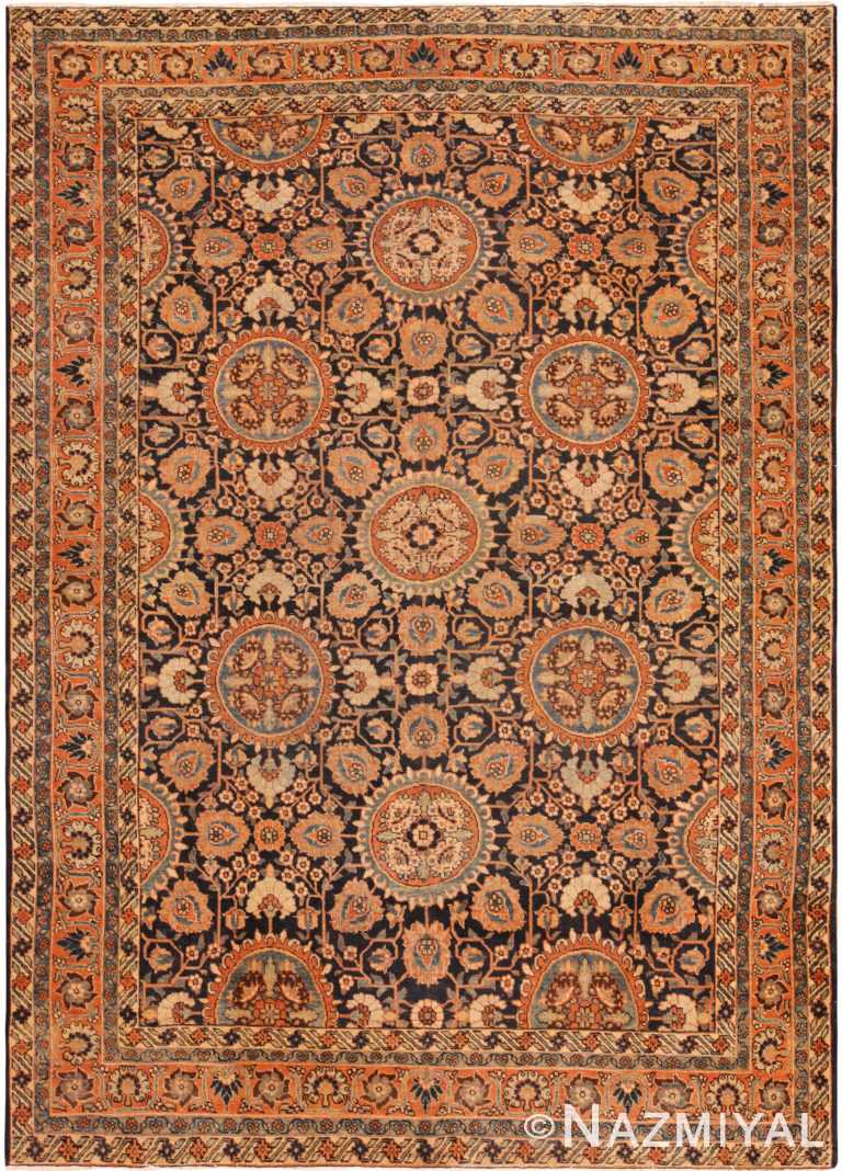 Antique Persian Tabriz Area Rug 71834 by Nazmiyal Antique Rugs