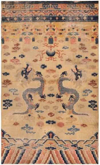 Antique Chinese Dragon Design Rug 71794 by Nazmiyal Antique Rugs
