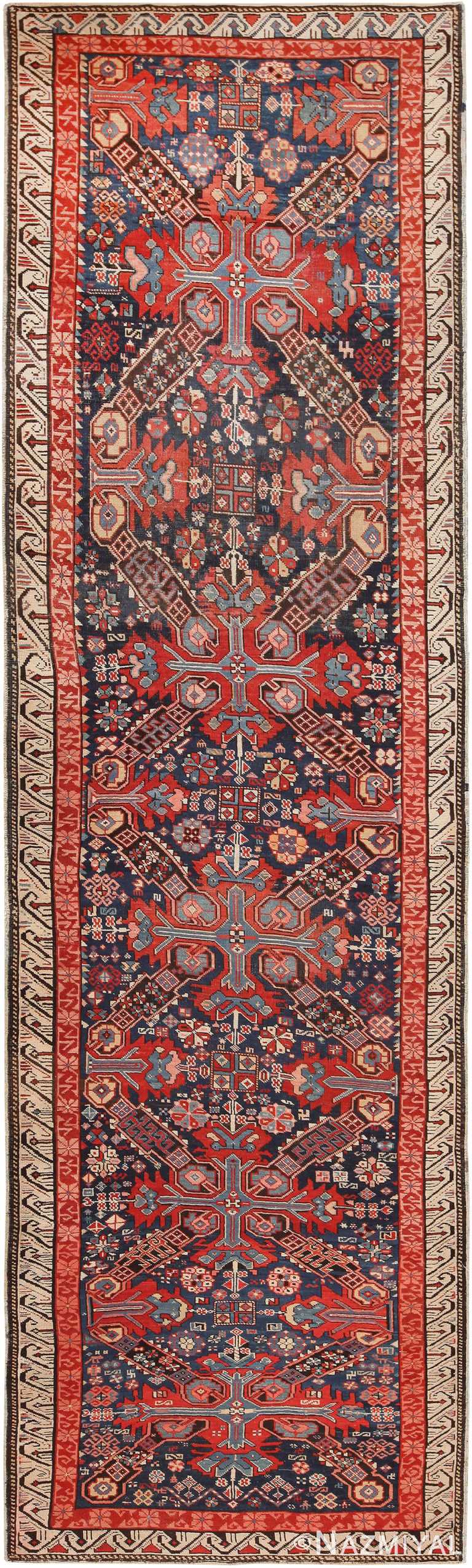 Antique Caucasian Seychour Runner Rug 70914 by Nazmiyal Antique Rugs