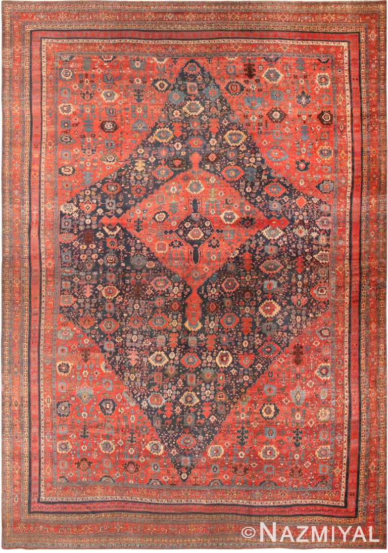 Palace Size Antique Persian Bidjar Rug 71773 by Nazmiyal Antique Rugs