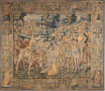 16th Century Antique Flemish King Solomon Silk And Wool Tapestry 72007 by Nazmiyal Antique Rugs