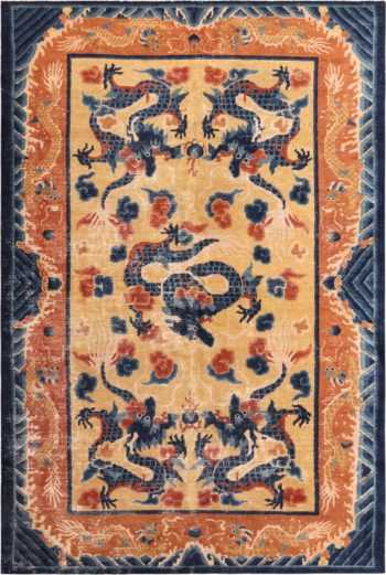 Antique Chinese Dragon Design Rug 72102 by Nazmiyal Antique Rugs