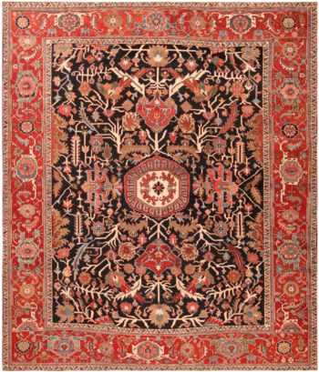 Antique Persian Heriz Rug 71973 by Nazmiyal Antique Rugs