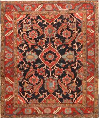 Antique Persian Heriz Rug 72105 by Nazmiyal Antique Rugs
