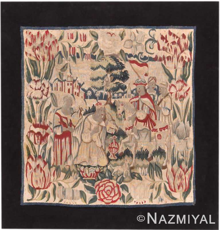 17th Century Antique German Tapestry Depicting David And Abigail 72010 by Nazmiyal Antique Rugs