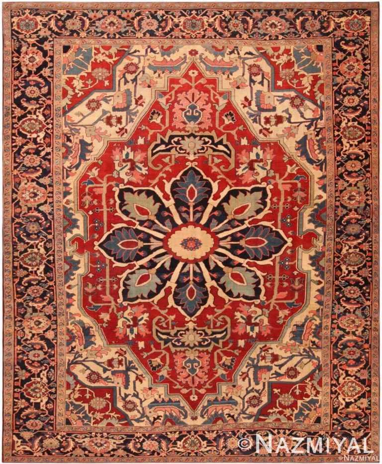 Antique Persian Heriz Rug 71982 by Nazmiyal Antique Rugs