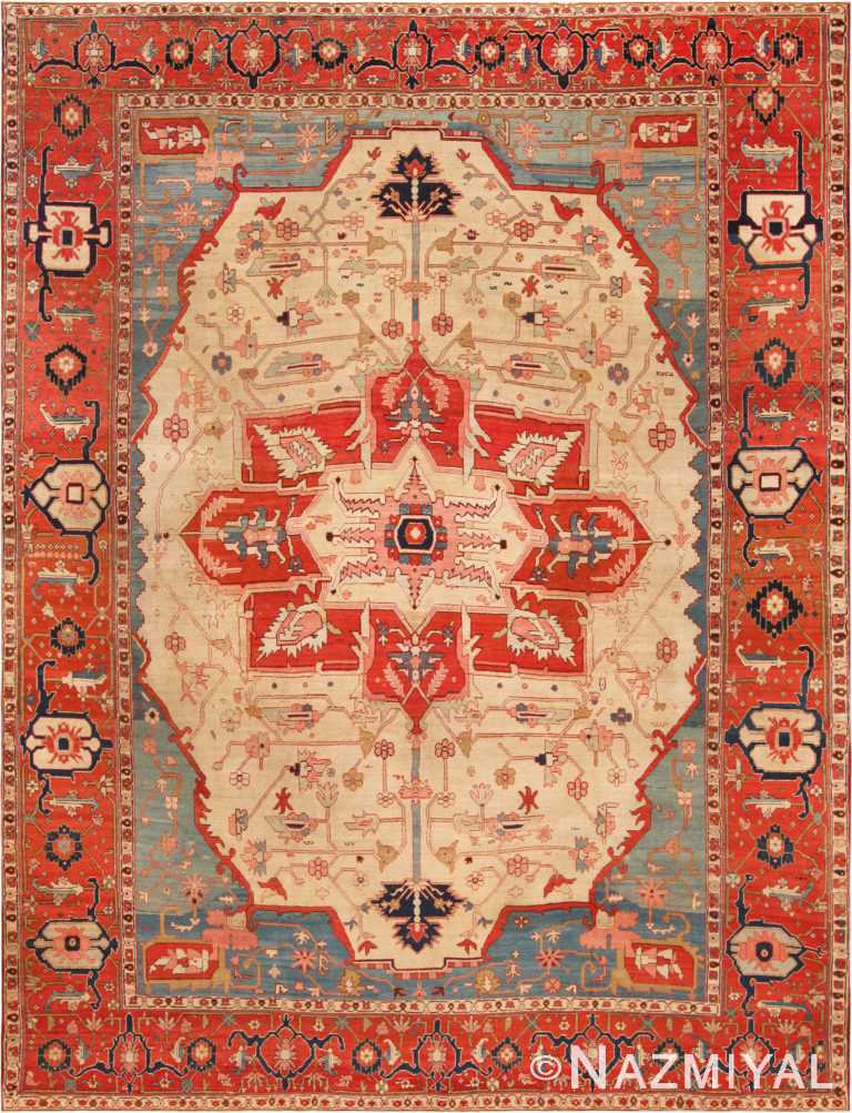 Antique Persian Serapi Rug 71959 by Nazmiyal Antique Rugs