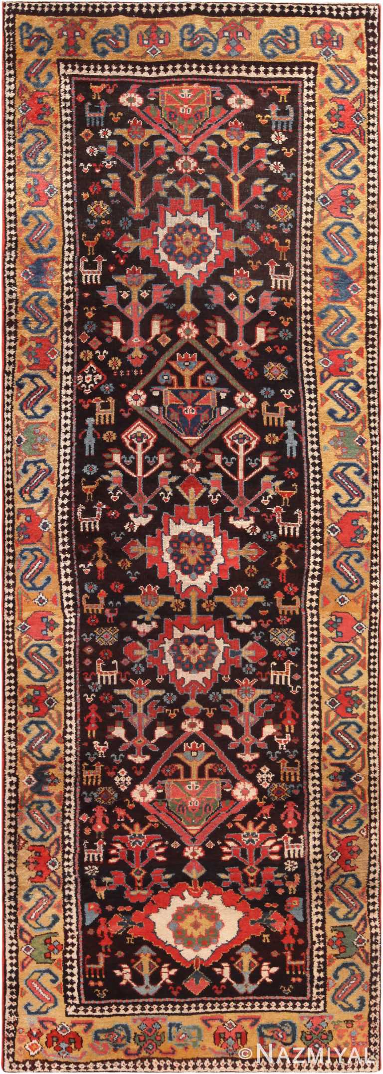 Colorful Antique North West Persian Runner Rug 72112 by Nazmiyal Antique Rugs