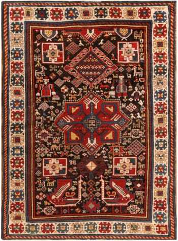Antique Caucasian Kazak Rug 72095 by Nazmiyal Antique Rugs