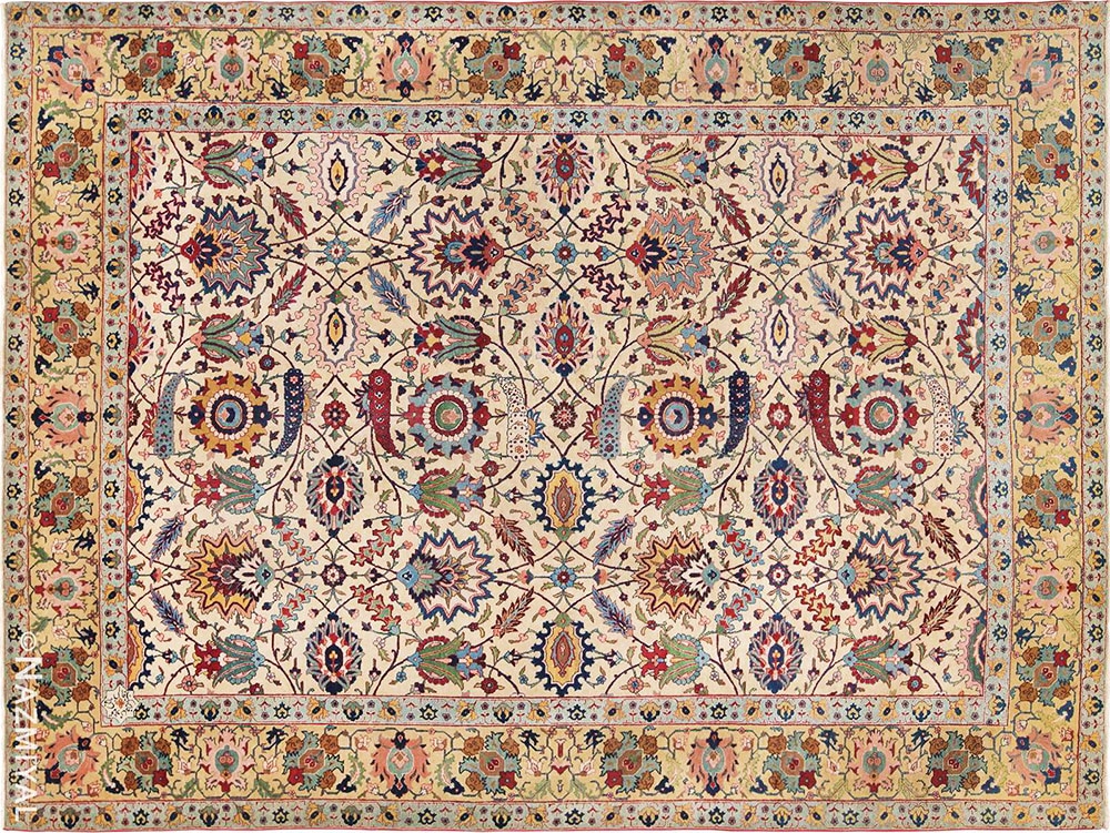 Antique Persian Tabriz Rug #49723 by Nazmiyal Antique Rugs