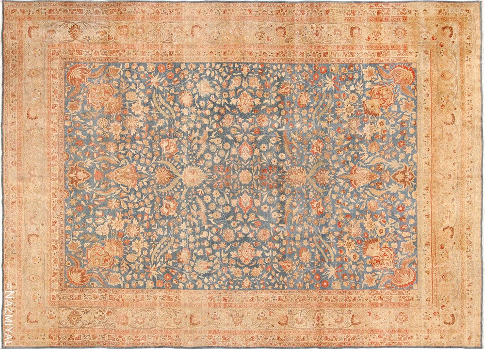 Beautiful Color Antique Persian Khorassan Rug #49634 by Nazmiyal Antique Rugs