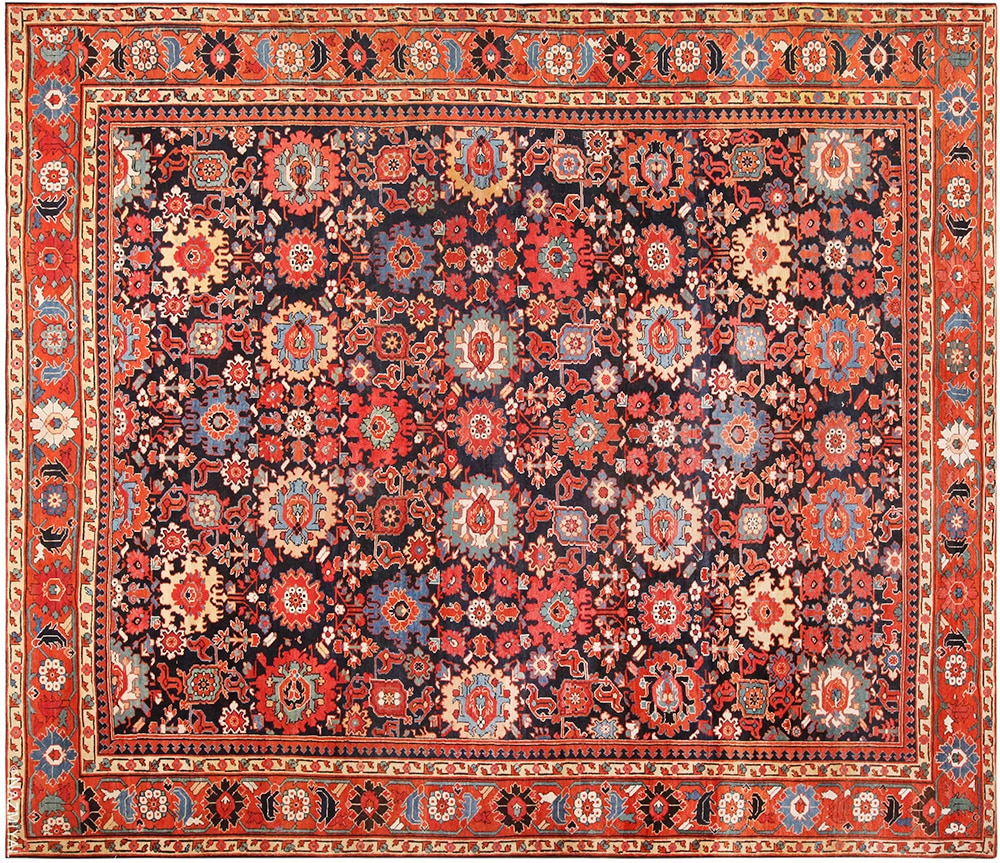 Bold and Richly Colored Antique Persian Sultanabad Rug #72084 by Nazmiyal Antique Rugs