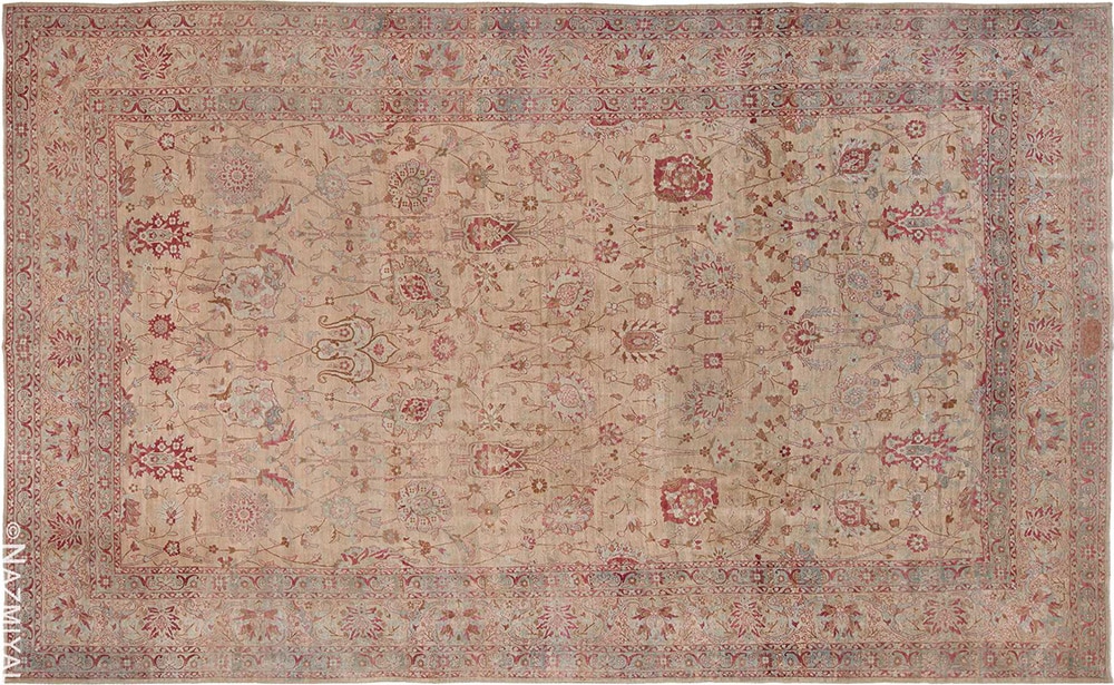 Soft Decorative Antique Persian Kerman Rug #70375 by Nazmiyal Antique Rugs