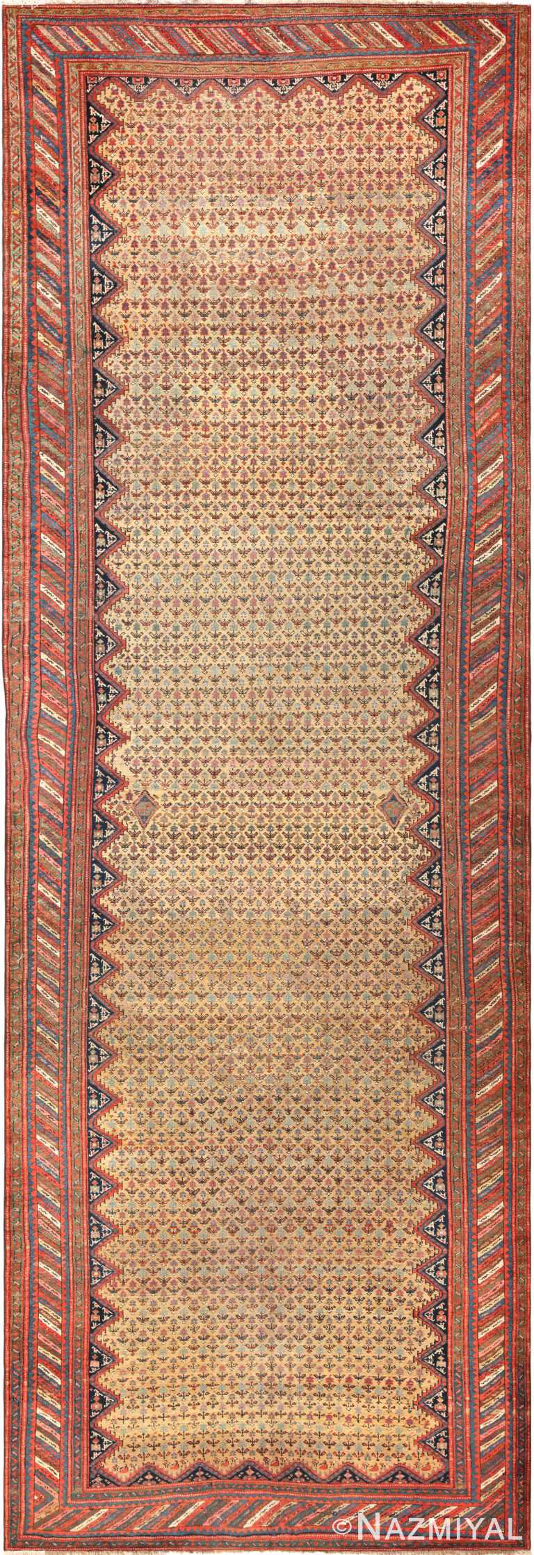 Antique Persian Kurdish Gallery Size Runner Rug 71998 by Nazmiyal Antique Rugs