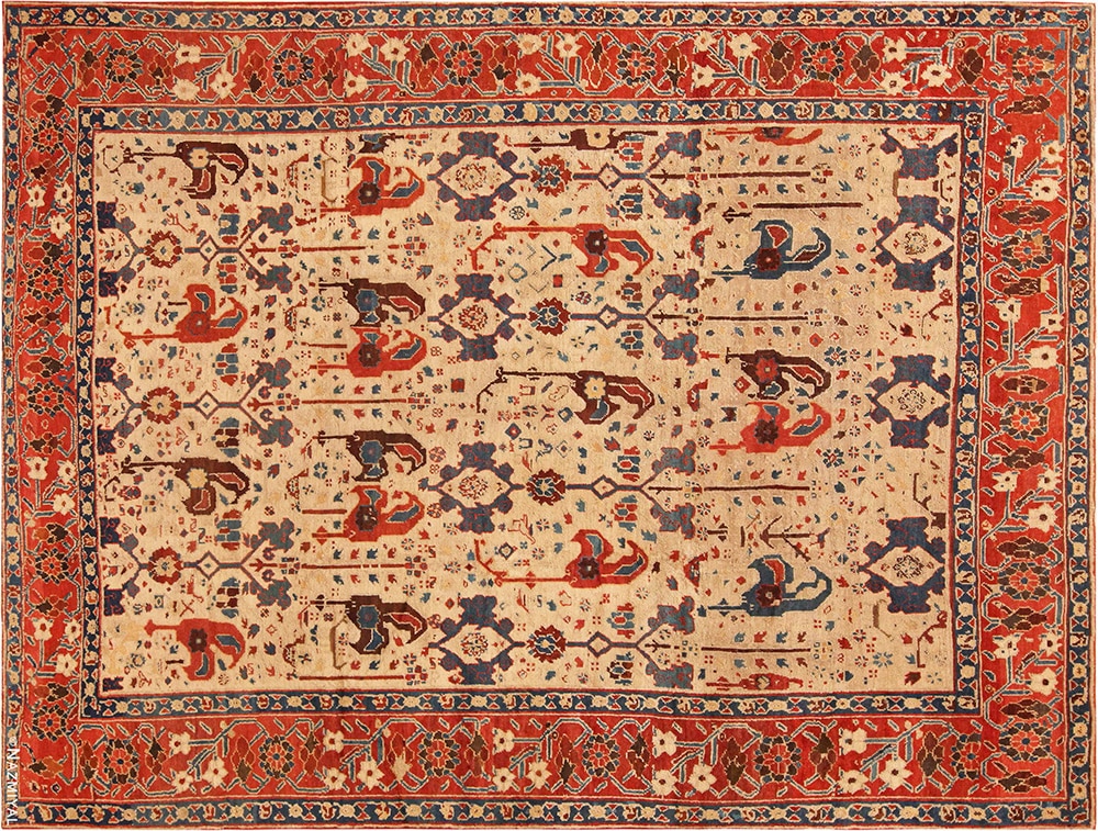 Antique Persian Bakshaish Rug #71958 by Nazmiyal Antique Rugs