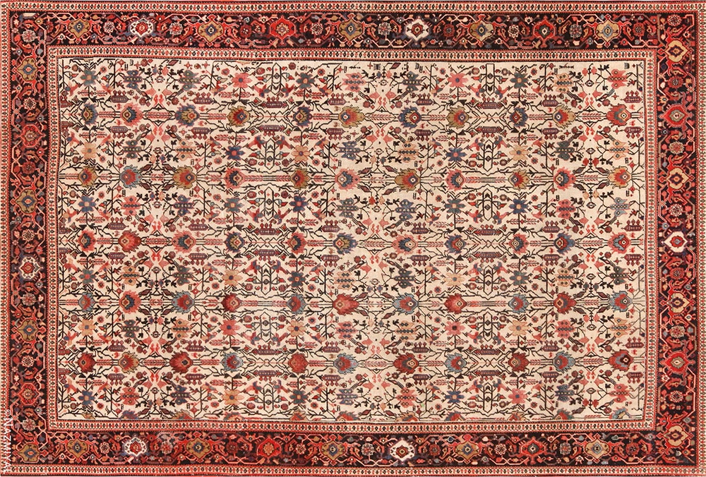 Antique Persian Sarouk Farahan Rug #72115 by Nazmiyal Antique Rugs