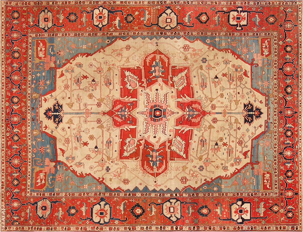 Antique Persian Serapi Rug #71959 by Nazmiyal Antique Rugs