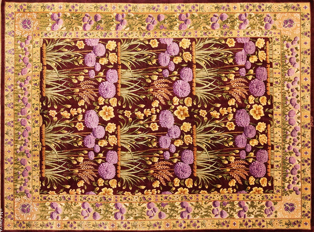 Silk Vintage Persian Tabriz Rug #71533 by Nazmiyal Antique Rugs