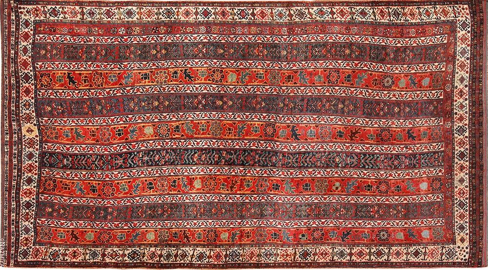 Antique Persian Qashqai Rug #71995 by Nazmiyal Antique Rugs