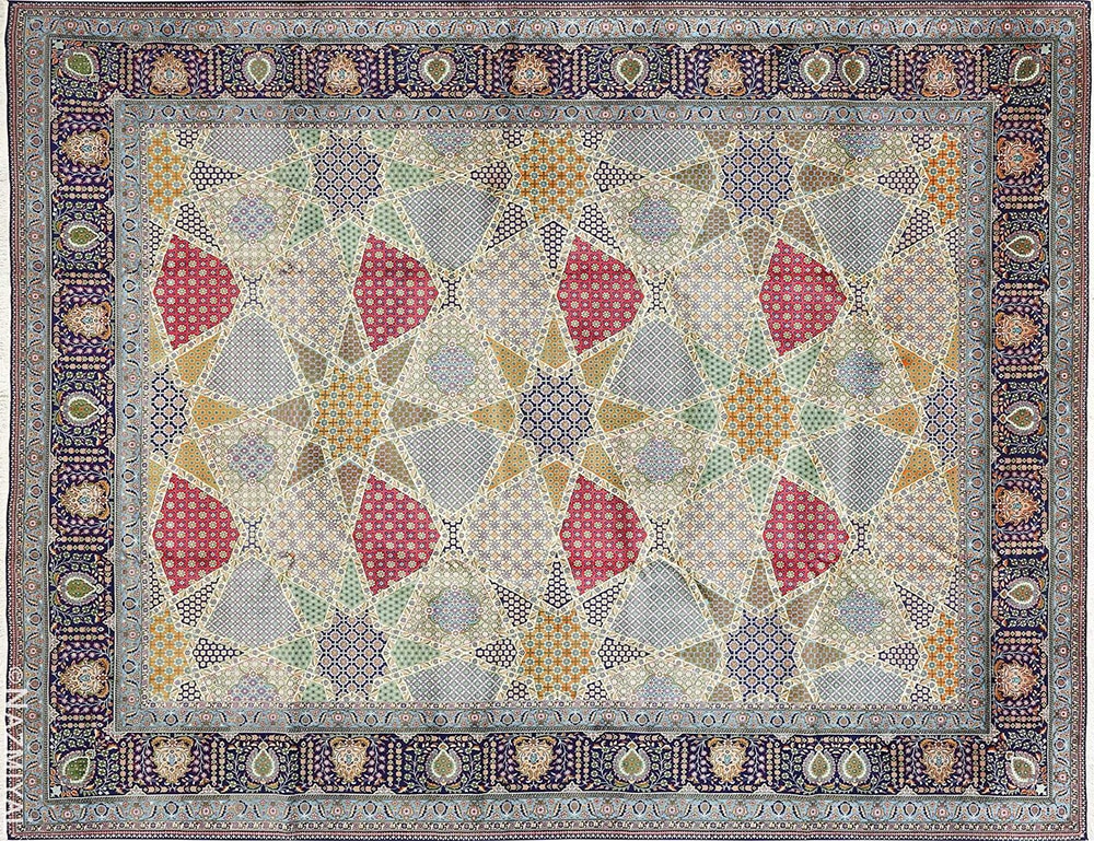 Vintage Persian Tabriz Rug #51077 by Nazmiyal Antique Rugs