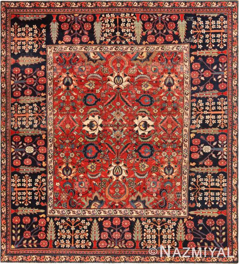 Antique North Persian Rug 72188 Dated 1214 (1835) by Nazmiyal Antique Rugs