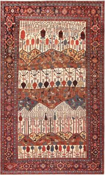 Tribal Antique Persian Bakshaish Rug 72242 by Nazmiyal Antique Rugs