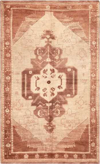 Oriental Design Geometric Vintage Turkish Rugs 72296 by Nazmiyal Antique Rugs