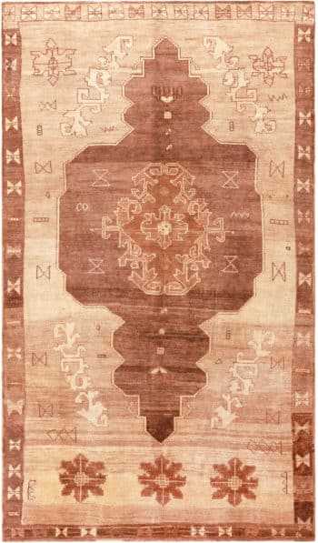 Room Size Geometric Oriental Design Tribal Turkish Kars Vintage Rug 72292 by Nazmiyal Antique Rugs