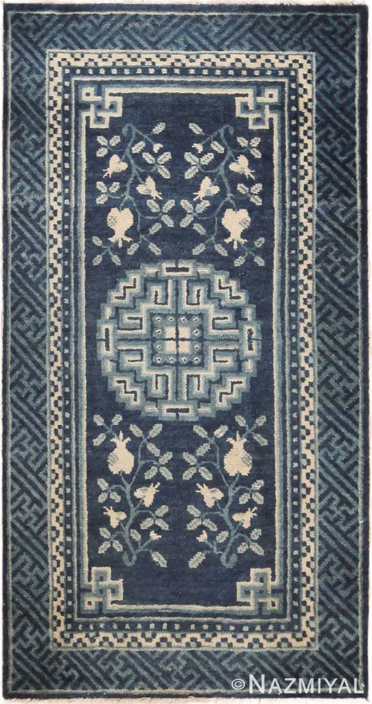 Blue Background Antique Chinese Rug 72062 by Nazmiyal Antique Rugs