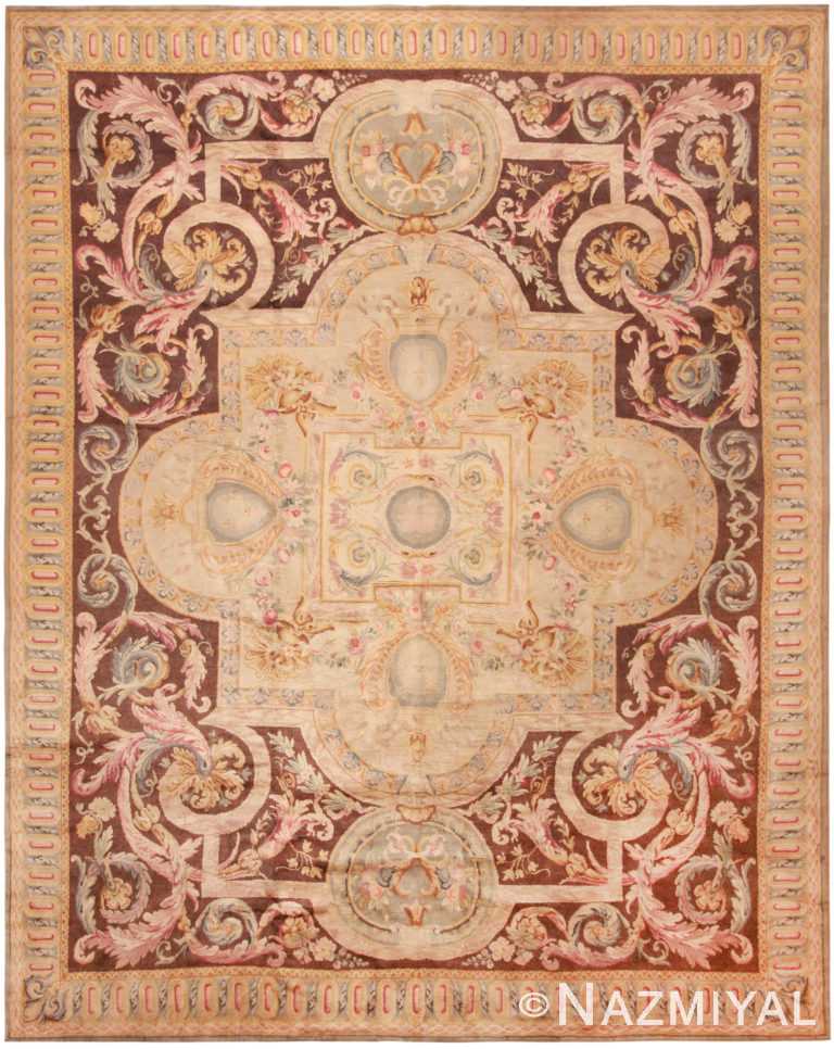 Large Antique French Savonnerie Rug 72306 by Nazmiyal Antique Rugs