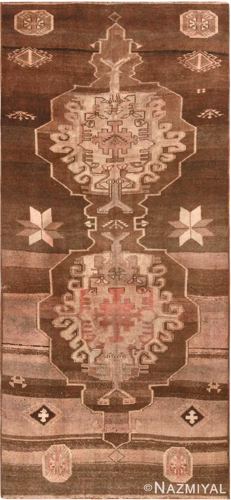 Oriental Geometric Vintage Turkish Kars Gallery Size Rug 72303 by Nazmiyal Antique Rugs