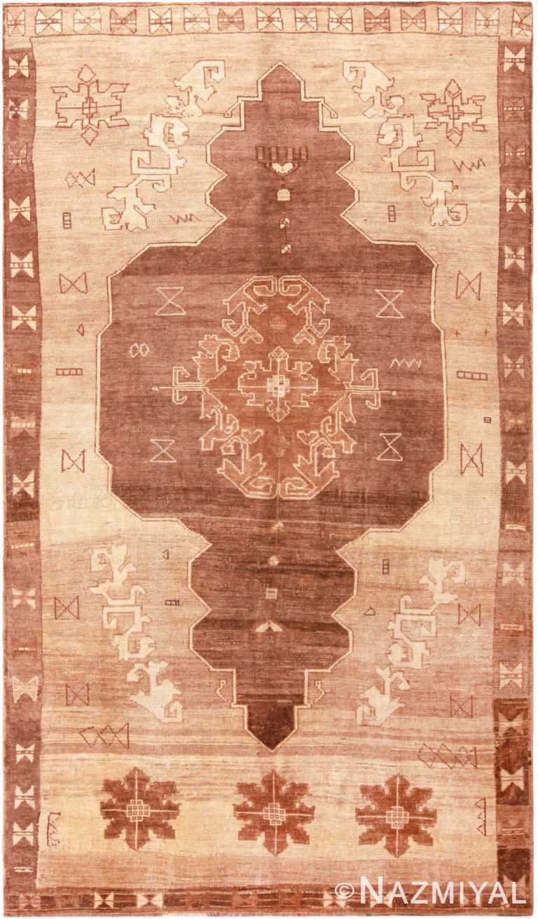 Room Size Geometric Oriental Design Tribal Turkish Kars Vintage Rug 72292 by Nazmiyal Antique Rugs