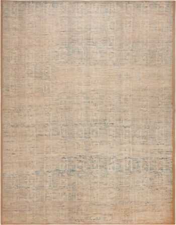 Large Neutral Color Modern Minimalist Rug 72276 by Nazmiyal Antique Rugs