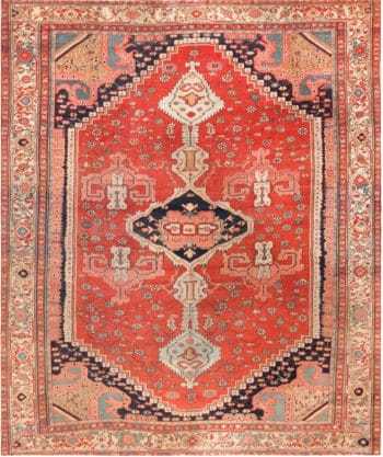 Antique Persian Serapi Area Rug 71440 by Nazmiyal Antique Rugs