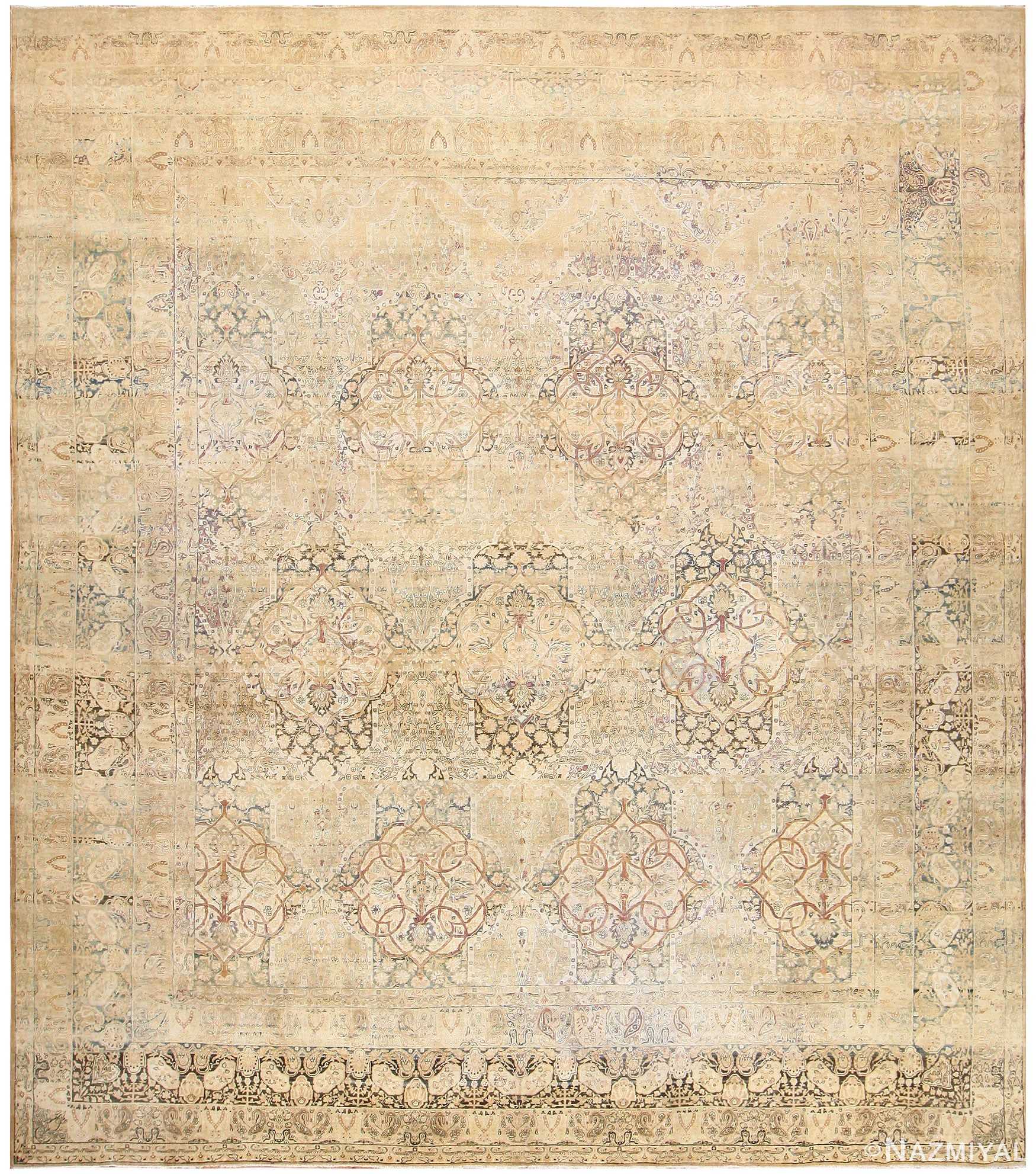 Large Antique Persian Kerman Carpet 70864 by Nazmiyal Antique Rugs