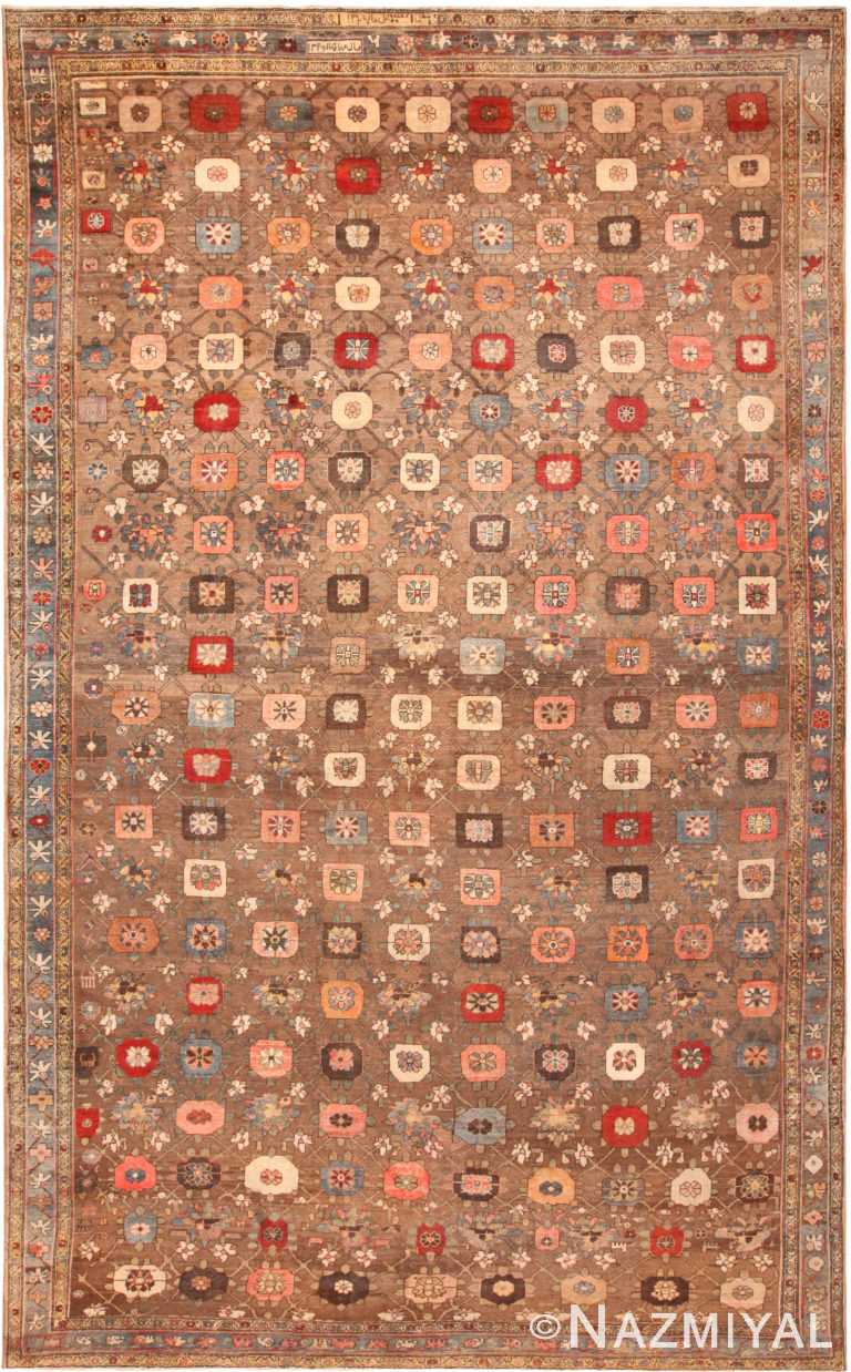 Dated Large Antique Persian Malayer Rug 72200 by Nazmiyal Antique Rugs