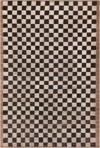 Checker Design Modern Central Asian Rug 11299 by Nazmiyal Antique Rugs