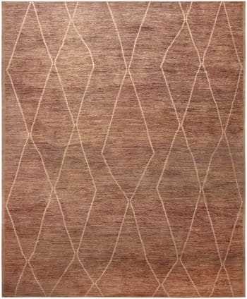 Large Brown Tribal Moroccan Style Contemporary Area Rug 11743 by Nazmiyal Antique Rugs
